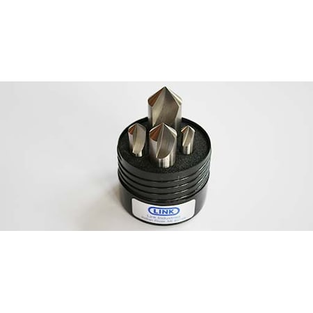 Link 90 Degree 1Fl HSS Chamfer 4 Pc Set (3/8, 1/2, 3/4 & 1) 05-L2-378